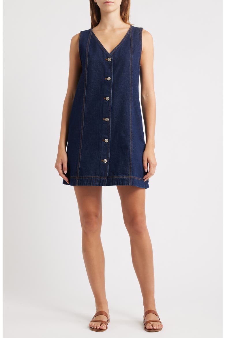 Nala Denim Tank Dress, Main, color, BLEU NUIT