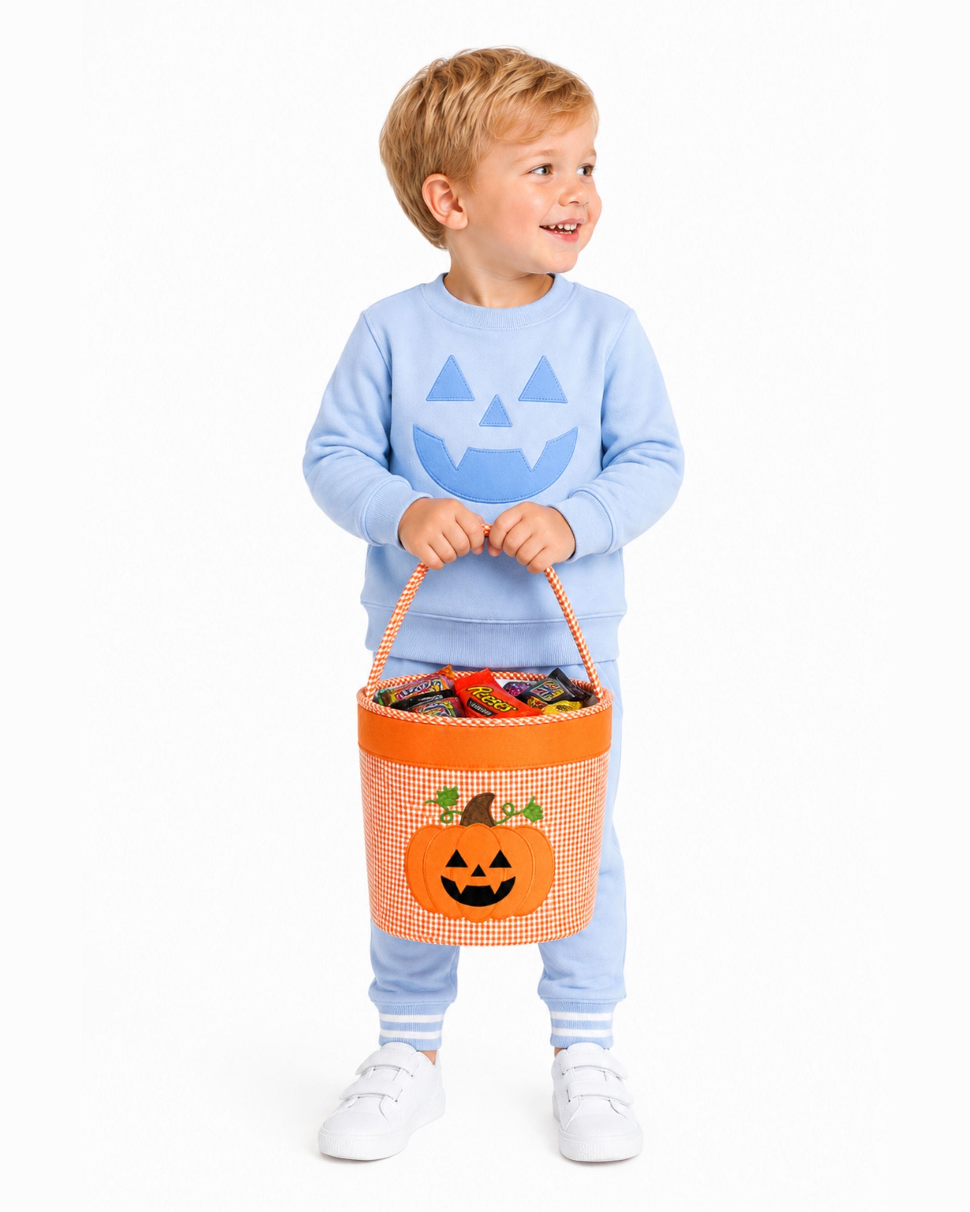 Jack-O-Lantern Halloween Trick-or-Treat Tote, Alternate, color, Orange