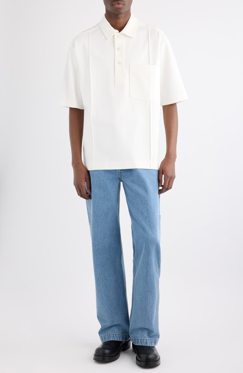 Dries Van Noten Helas Polo, Alternate, color, Ivory