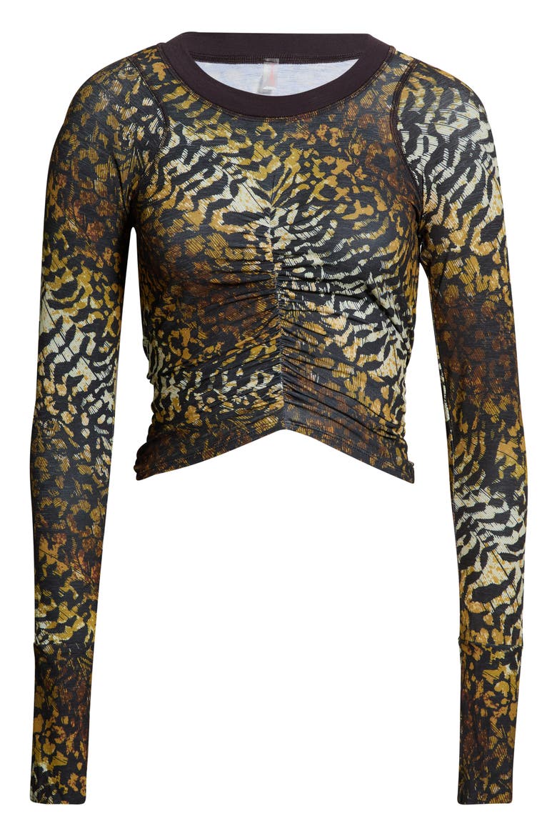 FP Movement Tempo Ruched Crop Top, Main, color, MONARCH WARM COMBO