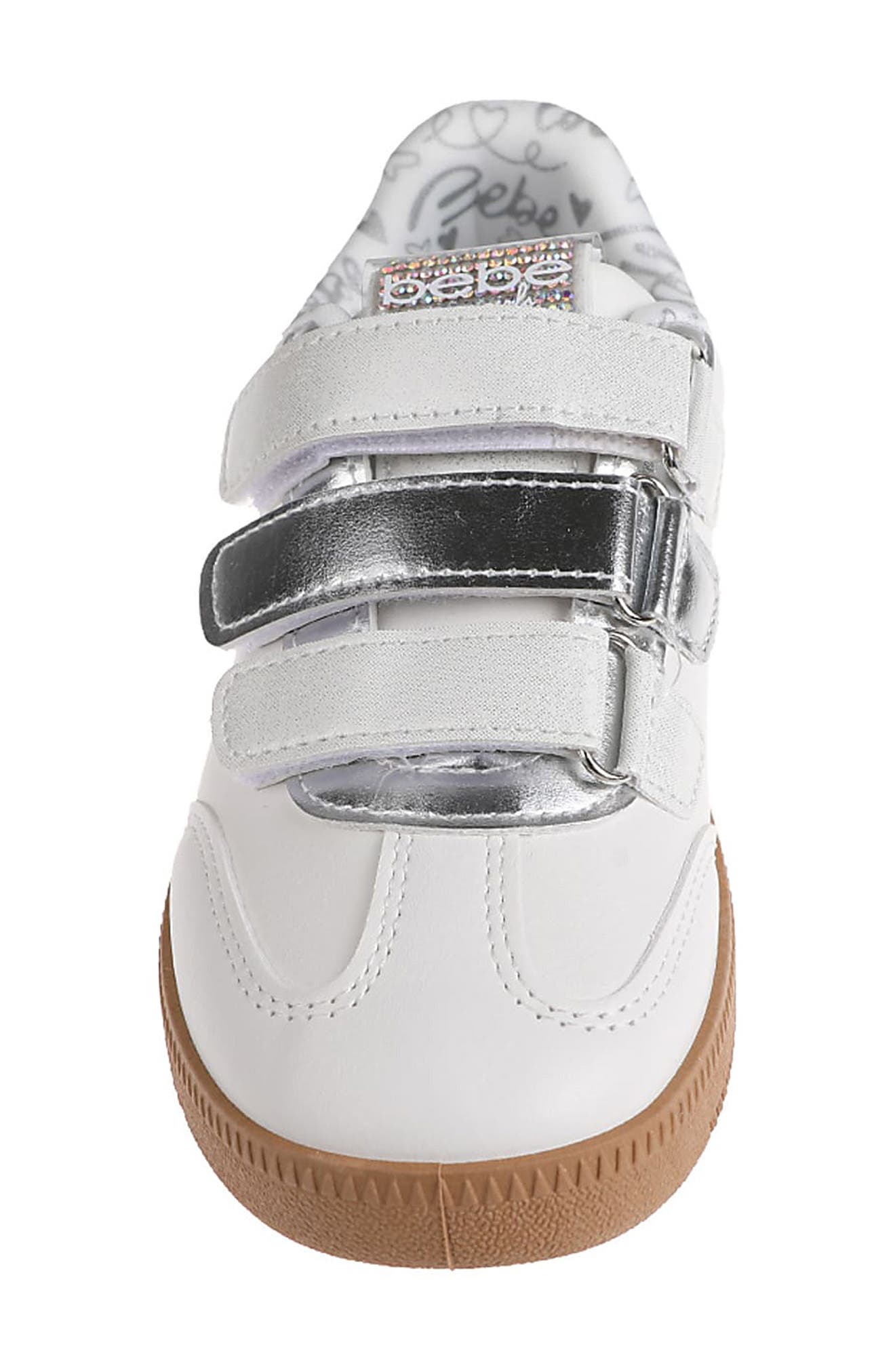 bebe Kids' Triple Strap Sneaker, Alternate, color, 