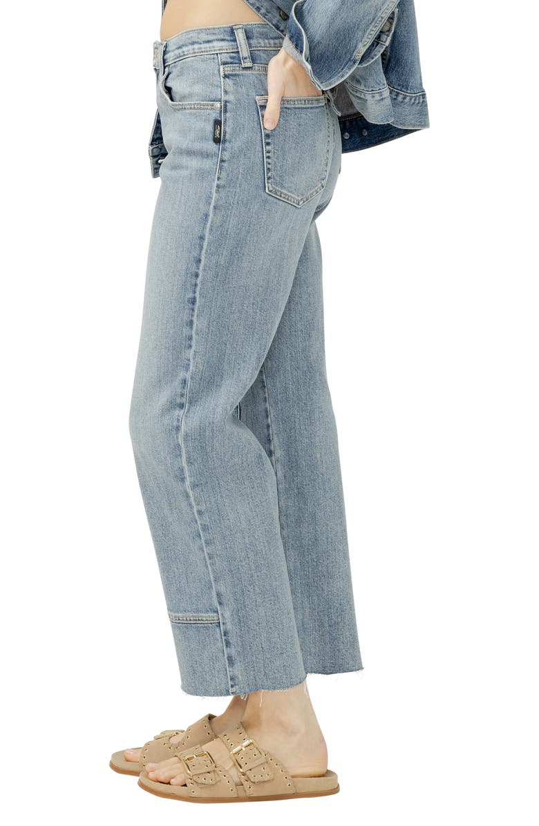 Silver Jeans Co. Western Relaxed Ankle Straight Leg Jeans, Alternate, color, 