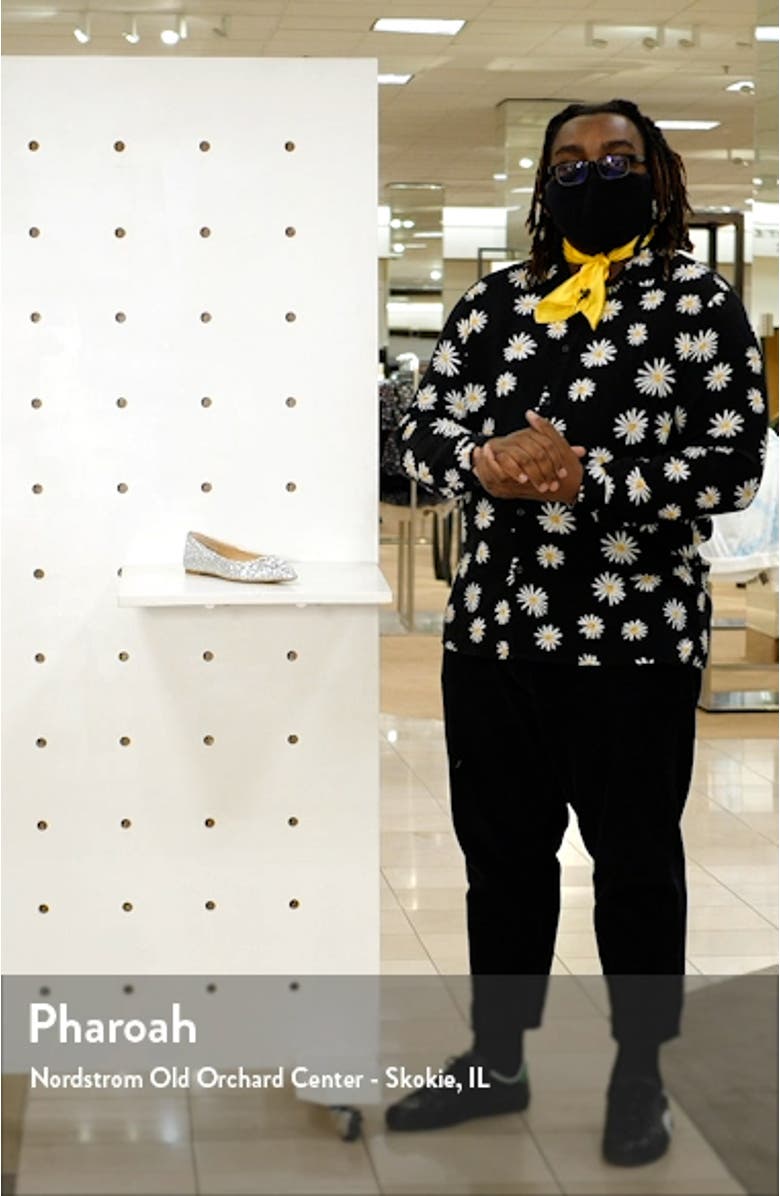 Ulanni Embellished Pointed Toe Glitter Flat, sales video thumbnail