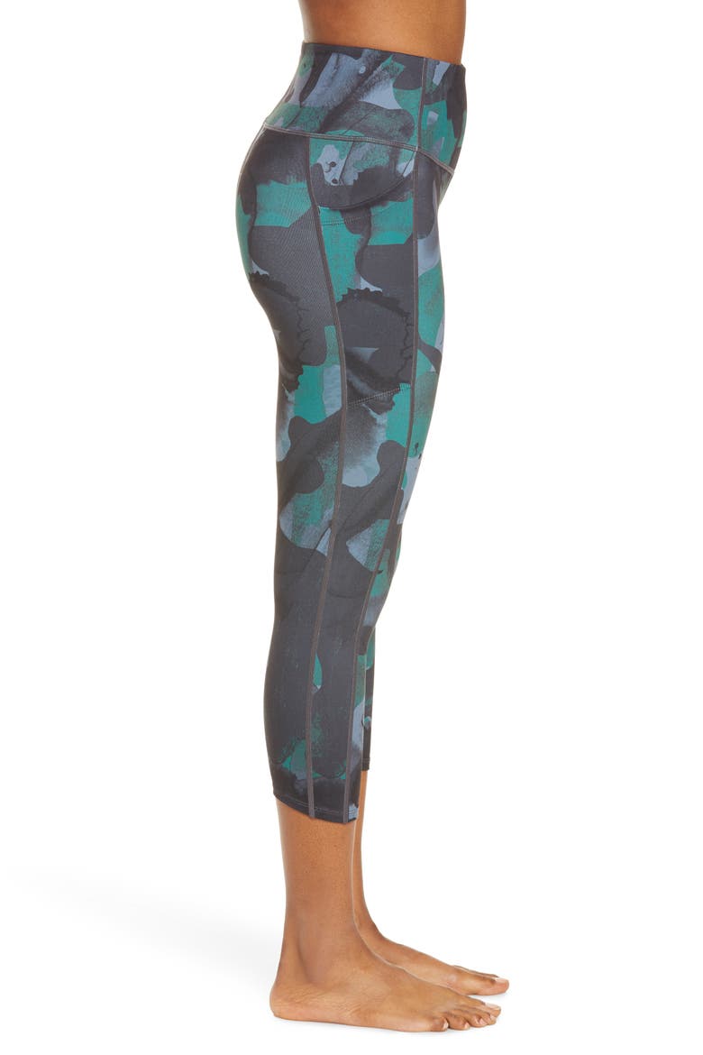 Live In Dot Print High Waist Pocket Crop Leggings, Alternate, color, GREY- GREEN SHANNO PRINT