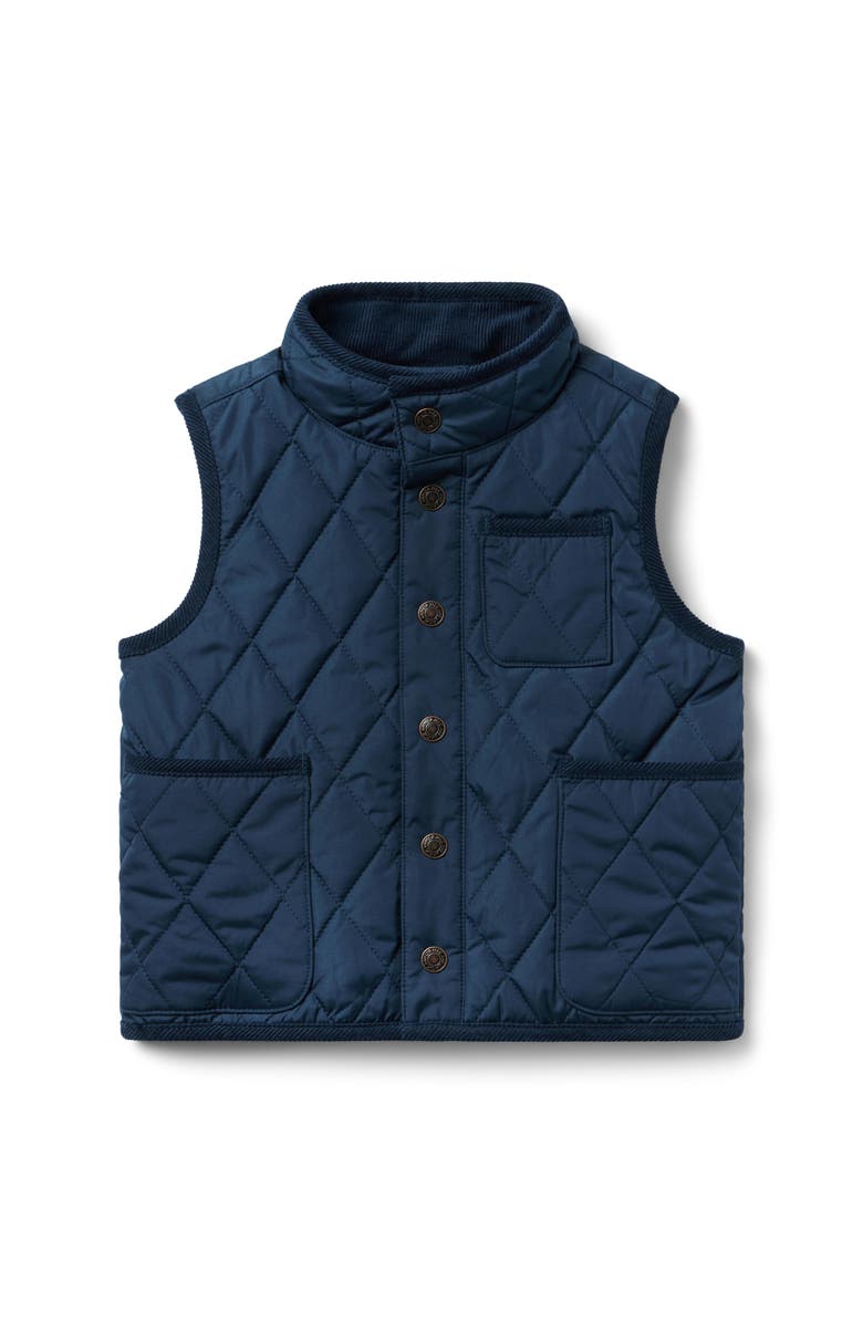 Janie and Jack The Quilted Vest, Main, color, Blue