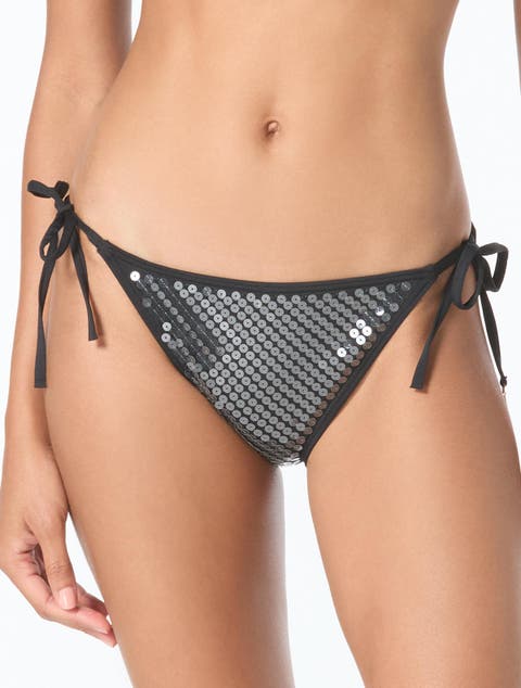 Sequin String Bikini Bottom