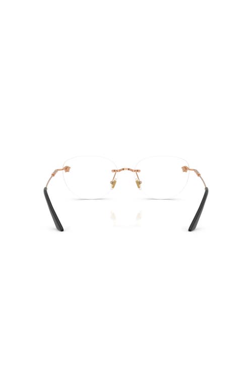Versace 55mm Round Optical Glasses In Pink