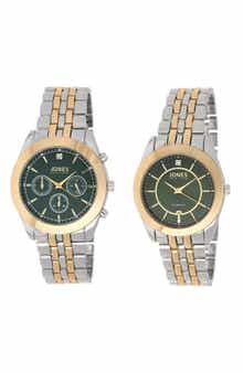 Jones New York Two-Piece Diamond Accent Bracelet Watch His & Hers Set