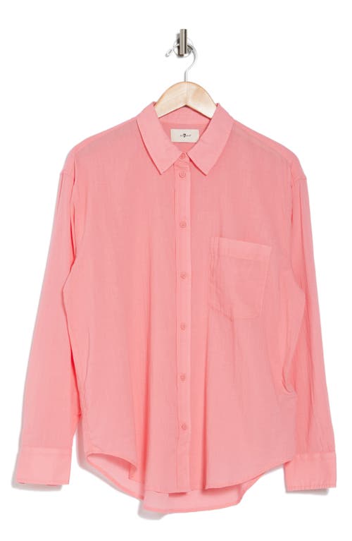 SEVEN 7 FOR ALL MANKIND VOILE COTTON BUTTON-DOWN SHIRT