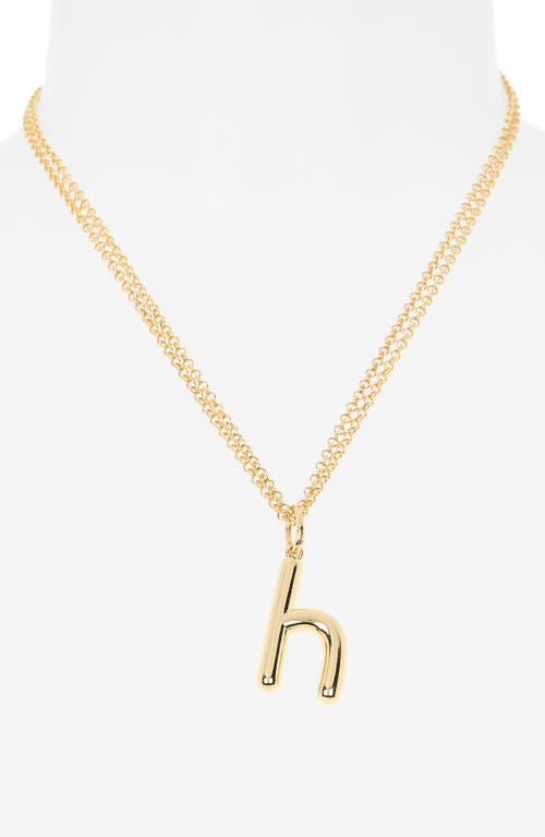 Leith Lowercase Initial Bubble Pendant Necklace In Gold