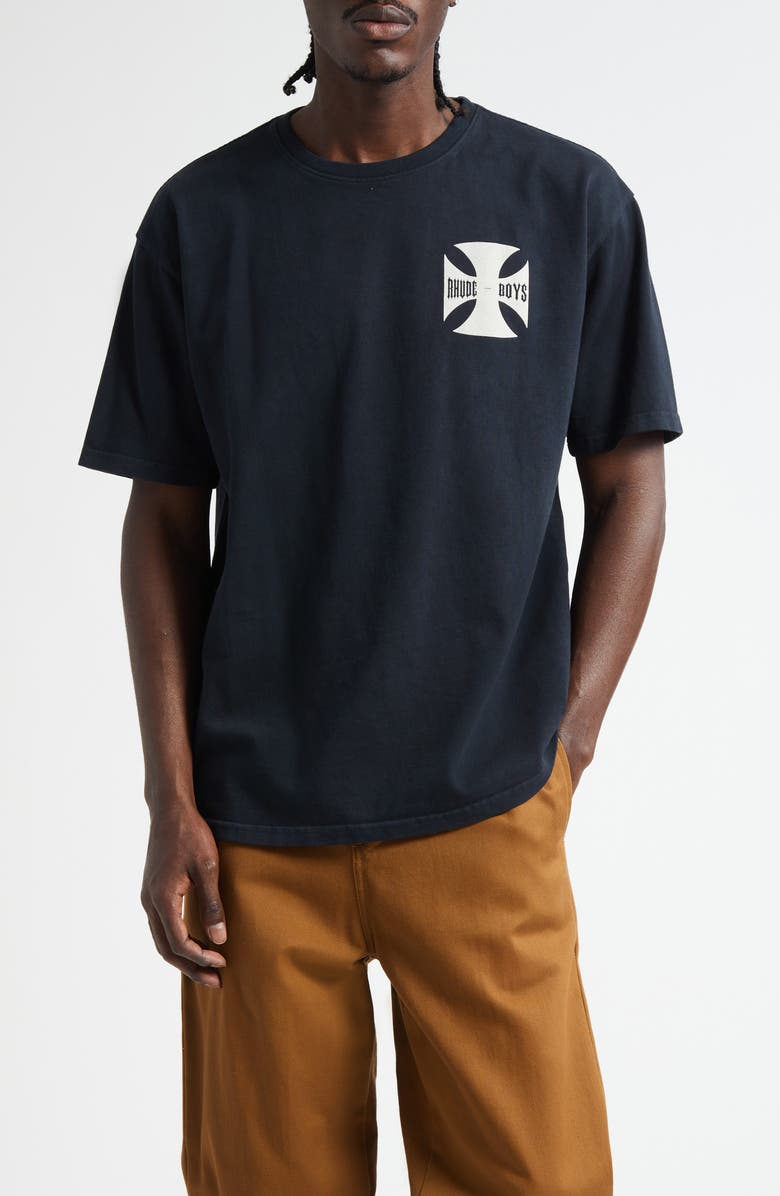 Rhude Regular Fit Rhude Boys Graphic T-Shirt, Main, color, 
