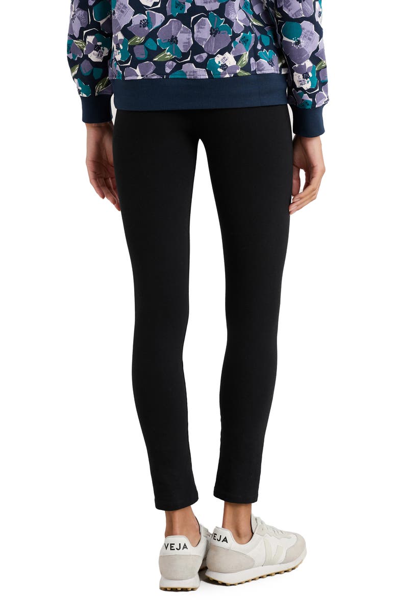 Seasalt Cornwall Sea Dance Cotton Leggings, Alternate, color, Black