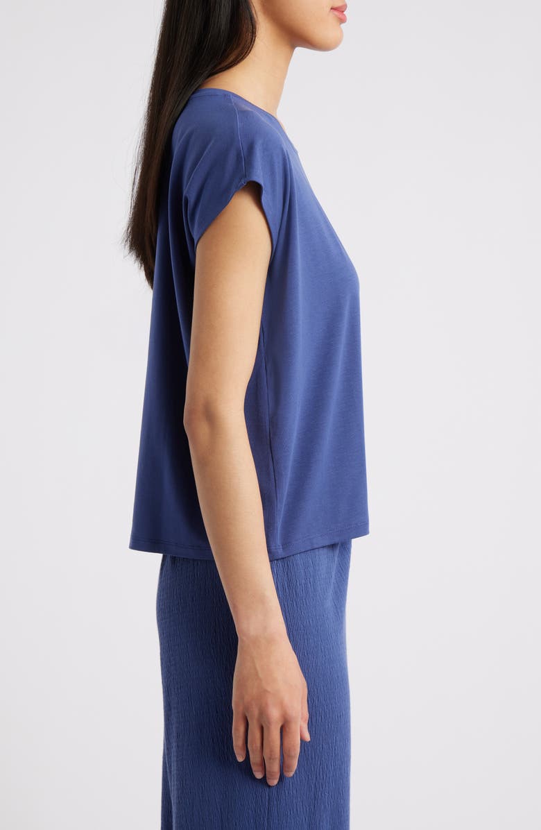 Eileen Fisher Short Sleeve Tencel<sup>®</sup> Lyocell T-Shirt, Alternate, color, Bluette