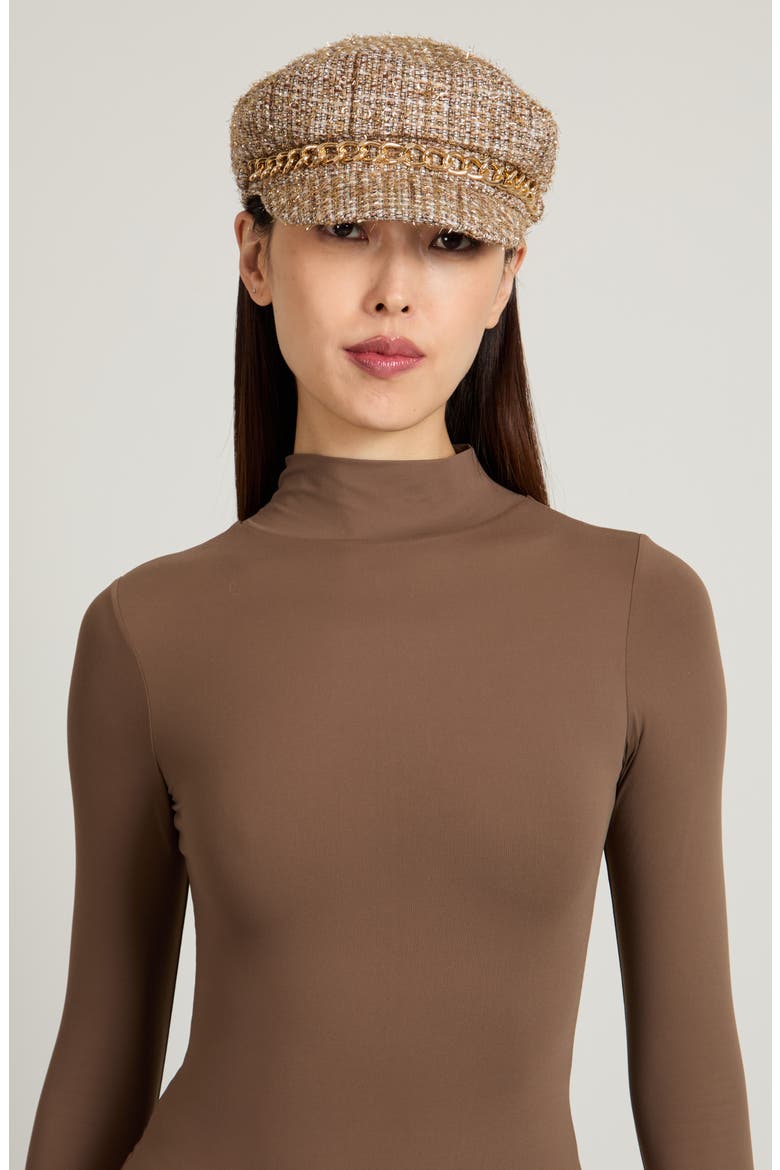 Marina Chain Trim Cap, Alternate, color, CAMEL/ GOLD