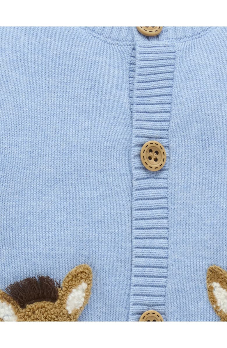 Purebaby Fiesta Friends Knit Cardigan Boys, Alternate, color, Caribbean Melange