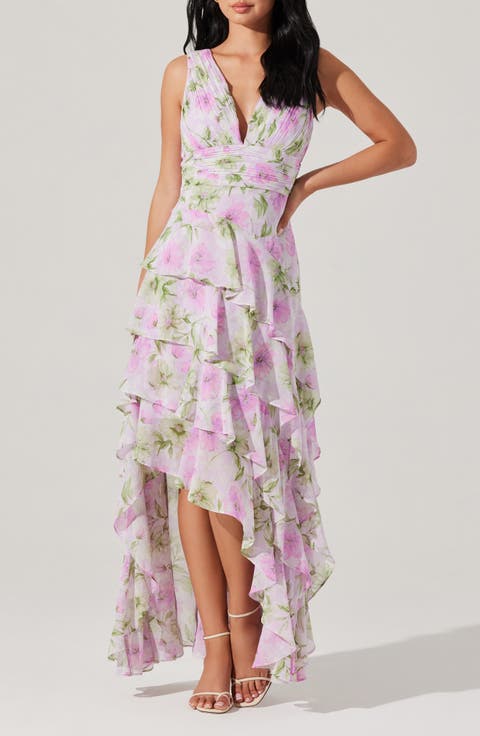 Cytherea Floral High-Low Dress