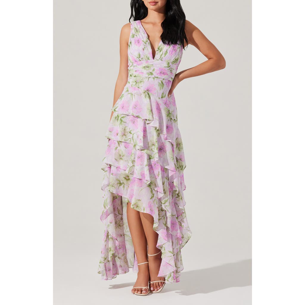 Astr The Label Cytherea Floral High-low Dress In Multi
