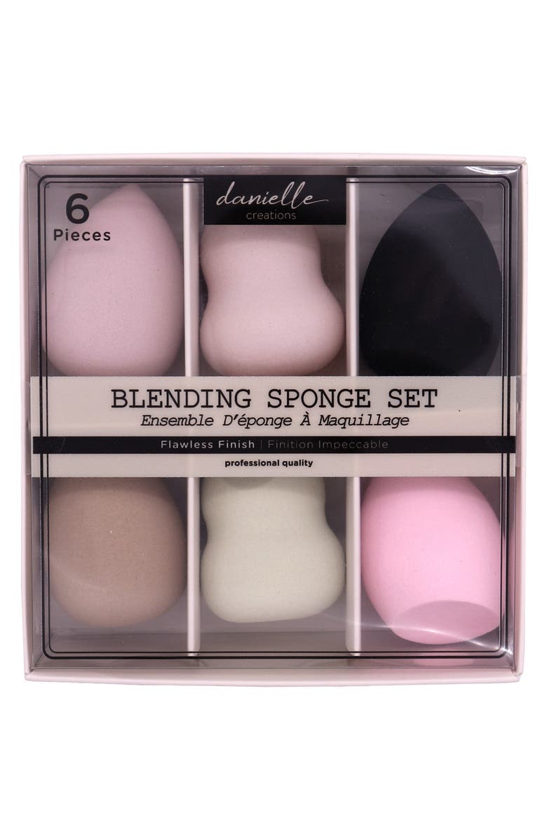 DANIELLE 6-Pack Assorted Blending Sponge Set, Main, color, Pink Multi