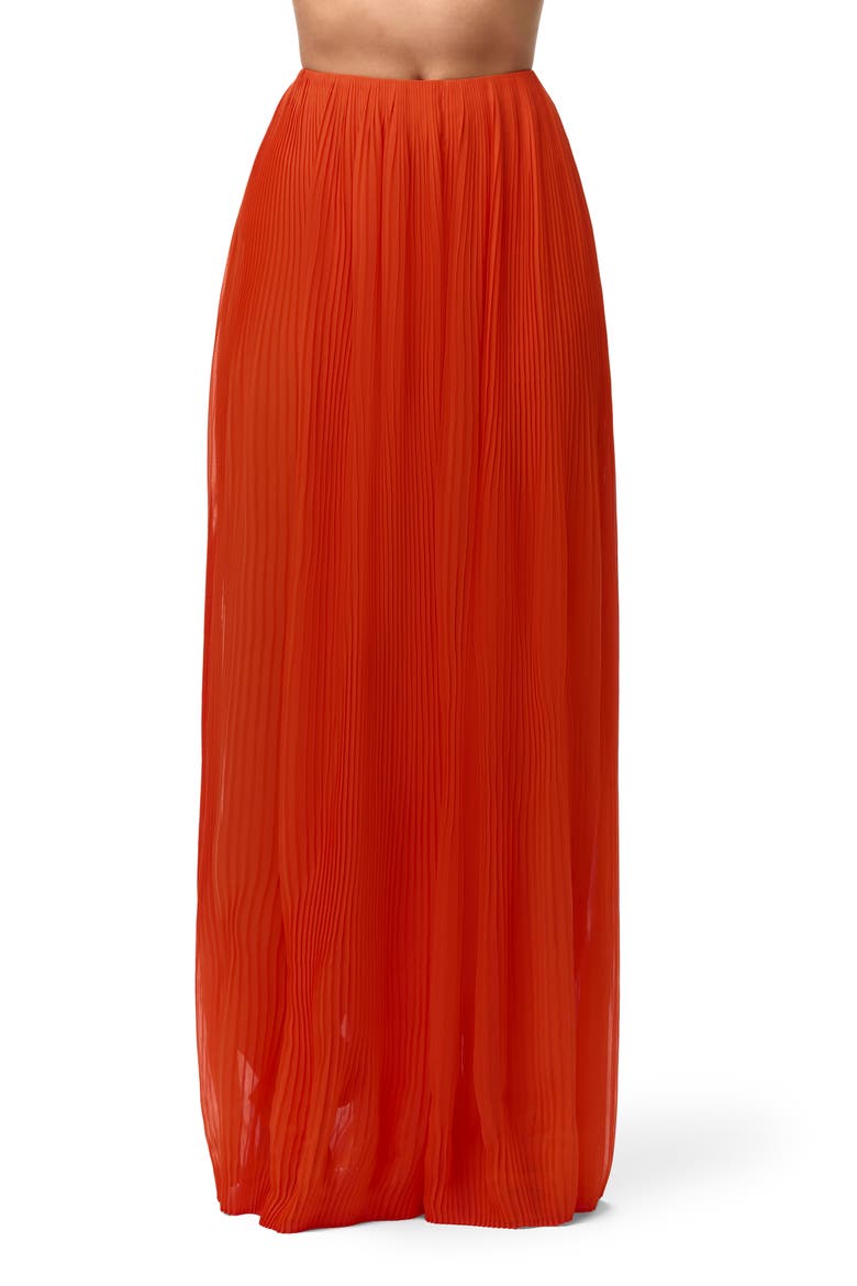 Plissé Wide Leg Pants, Main, color, TANGERINE