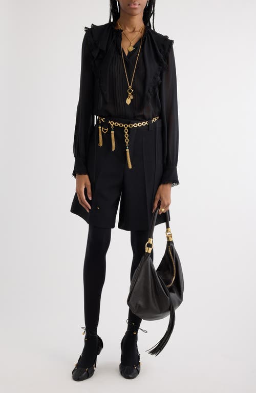 CHLOÉ CHLOÉ RUFFLE COLLAR GEORGETTE TOP 