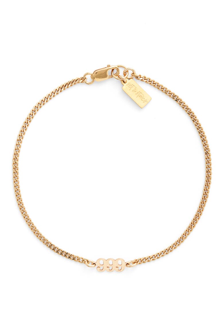Angel Numbers Bracelet, Main, color, GOLD / 999