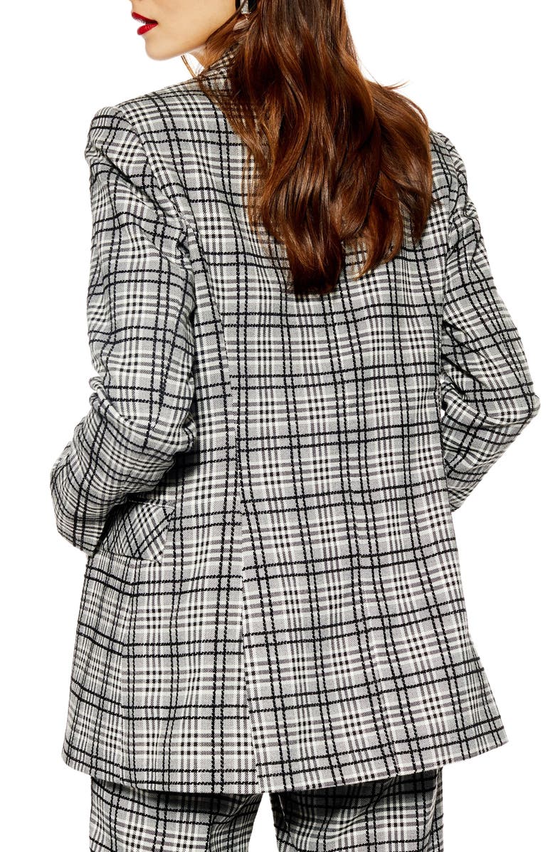 Topshop Molly Check Jacket, Alternate, color, 