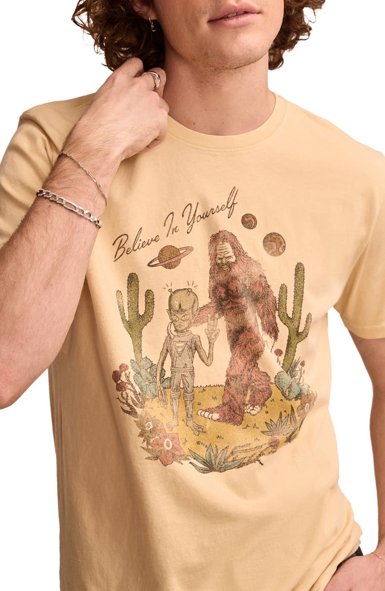 Lucky Brand Believe in Yourself Cotton Graphic T-Shirt, Alternate, color, 