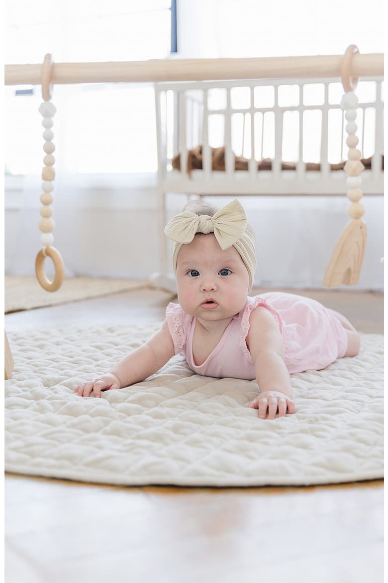 Linen Round Play Mat, Alternate, color, TAUPE