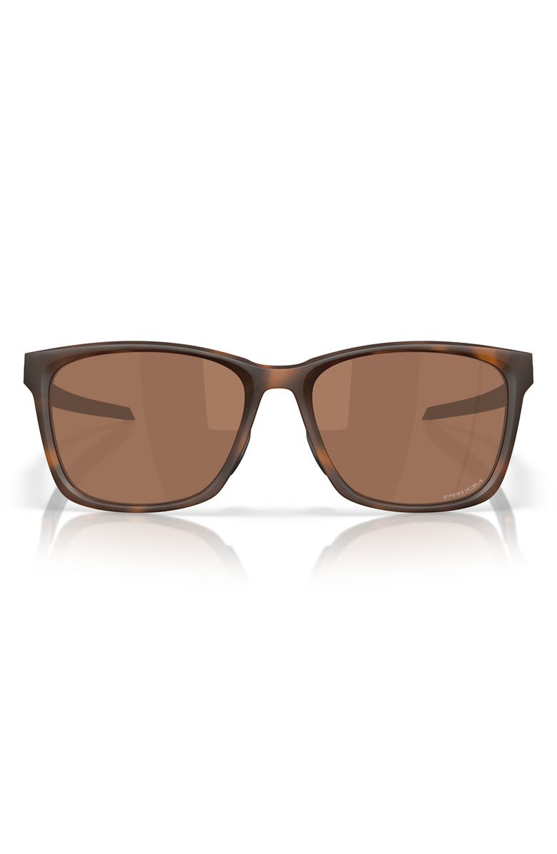 Oakley 57mm Prizm<sup>™</sup> Polarized Square Sunglasses, Main, color, Brown Tortoise