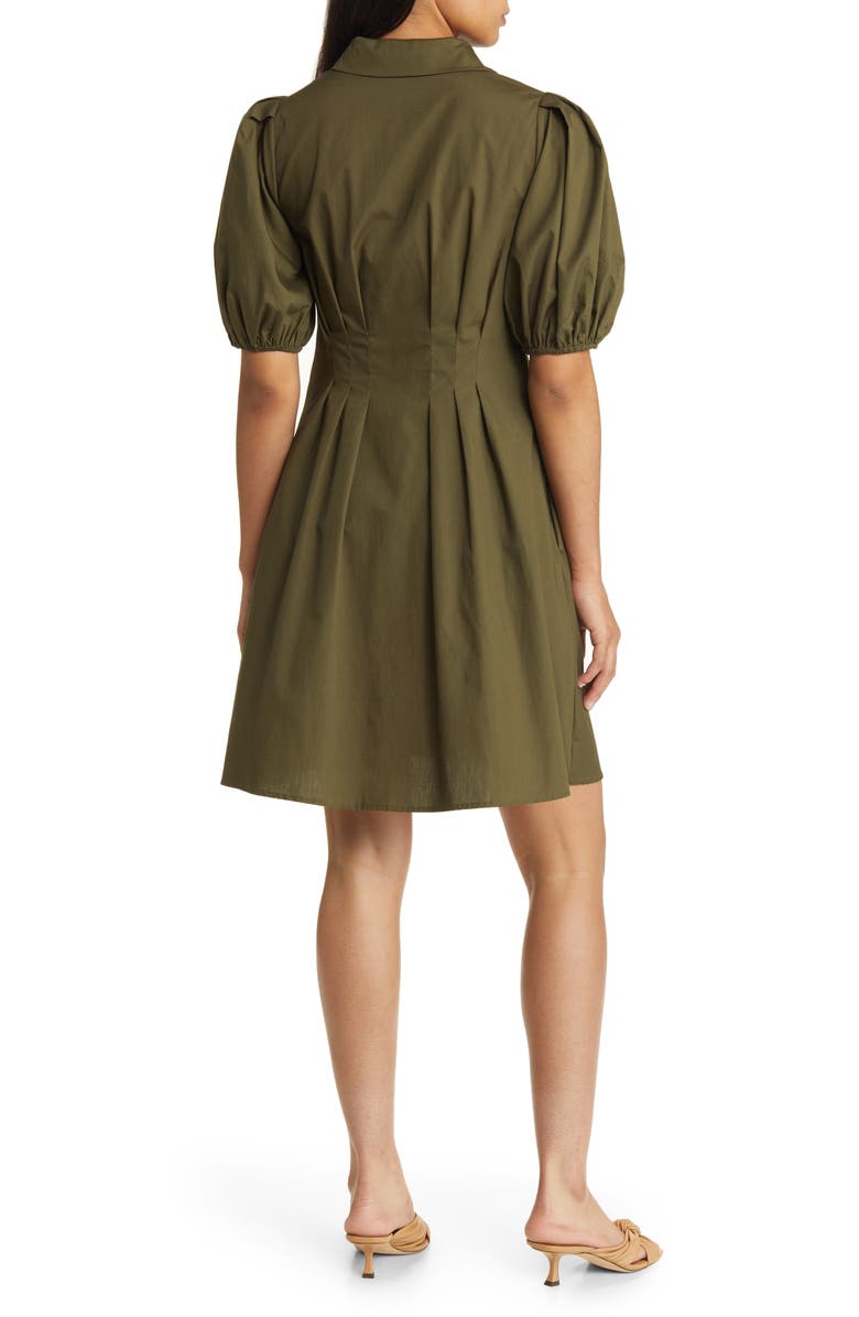 Eliza J Puff Sleeve Cotton Shirtdress, Alternate, color,