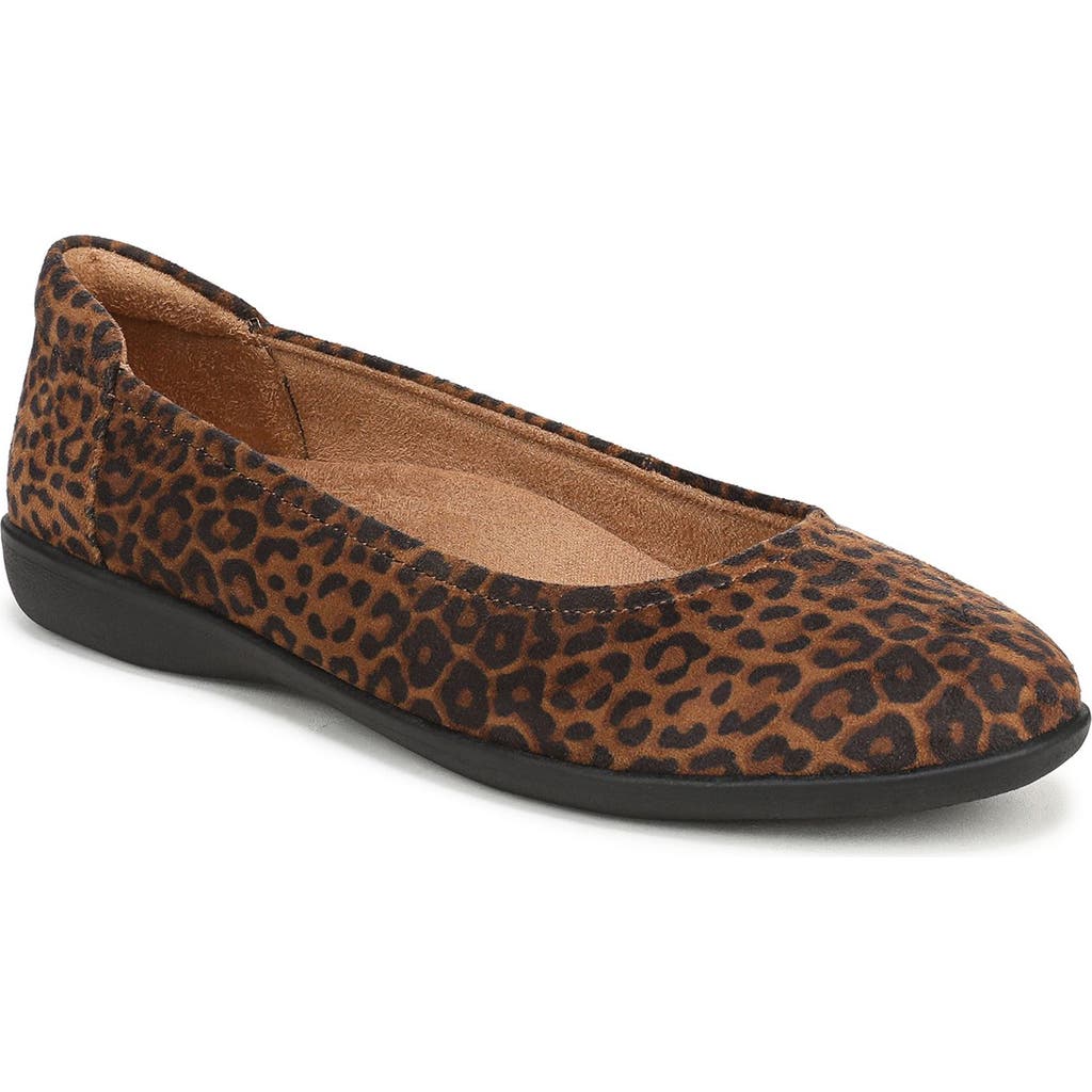 Naturalizer Flexy Flat in Brown Leopard Print Fabric at Nordstrom Rack, Size 6