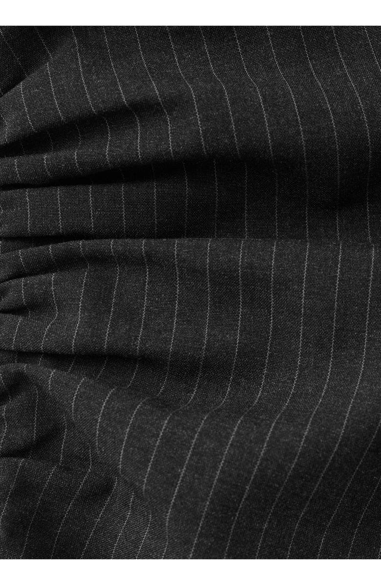 MANGO Cutout Pinstripe Minidress, Alternate, color, 