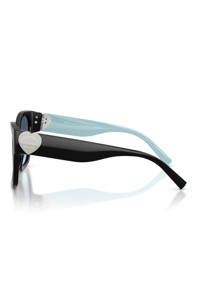 54mm Gradient Square Sunglasses, Alternate, color, BLACK/ AZURE GRADIENT BLUE