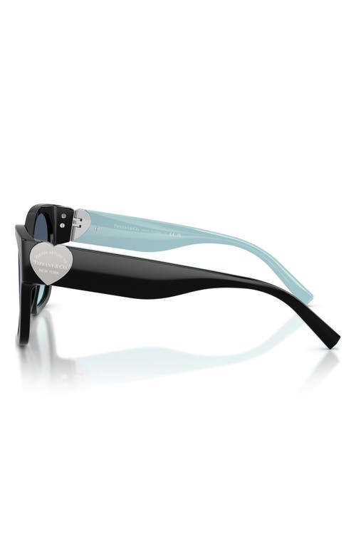 Tiffany & Co 54mm Gradient Polarized Square Sunglasses In Black