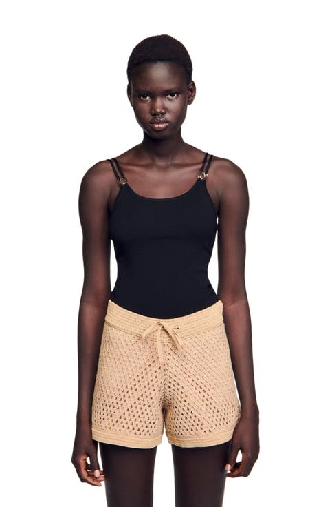 Jewellery detail knit leotard