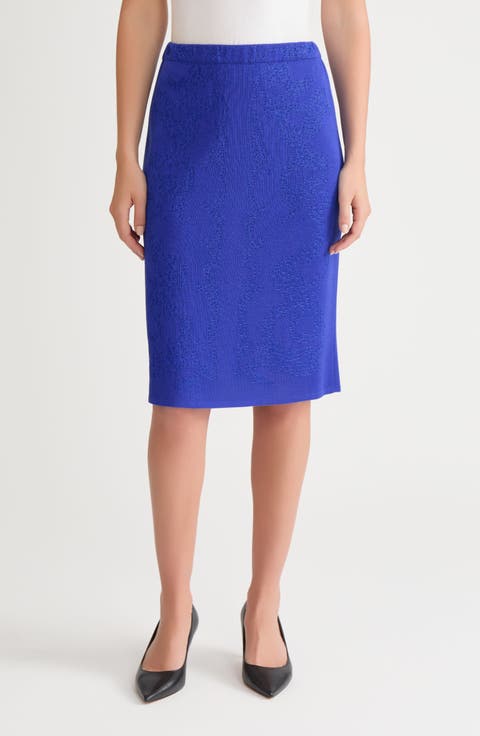 Tonal Straight Knit Skirt