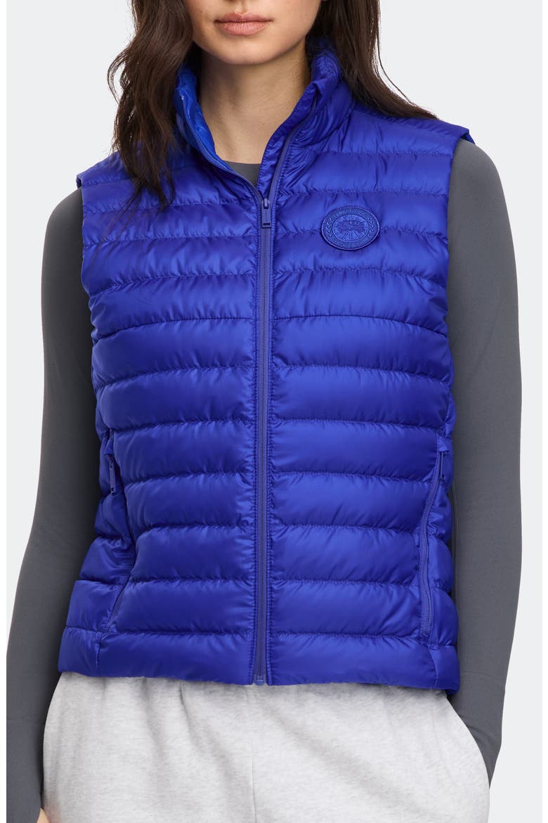 Aethera Quilted Ripstop 750 Fill Power Down Puffer Vest, Main, color, AZURITE BLUE