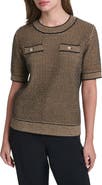 KARL LAGERFELD PARIS Short Sleeve Sweater