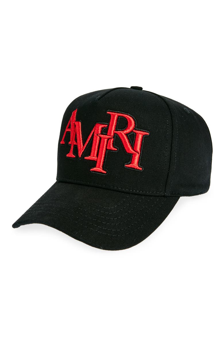 AMIRI Staggered Logo Cotton Canvas Baseball Cap (Men) | Nordstrom