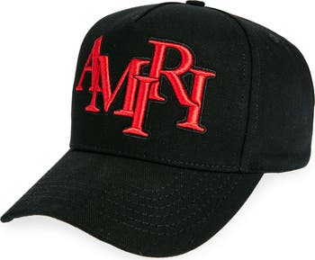 AMIRI Staggered Logo Cotton Canvas Baseball Cap | Nordstrom AMIRI Staggered Logo Cotton Canvas Baseball Cap | Nordstrom
