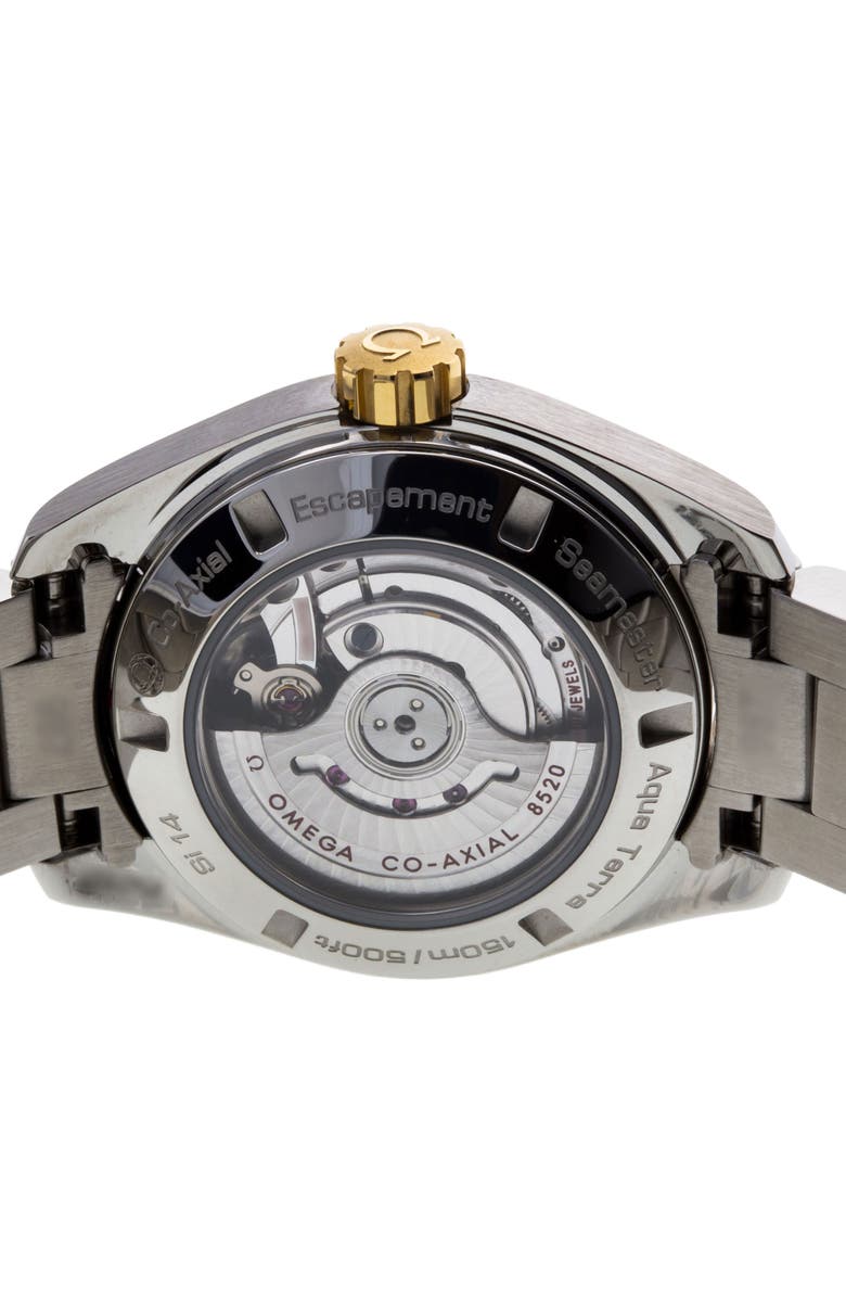 Watchfinder & Co. Omega Preowned 2019 Seamaster Aqua Terra 150M Automatic Bracelet Watch, Alternate, color, 