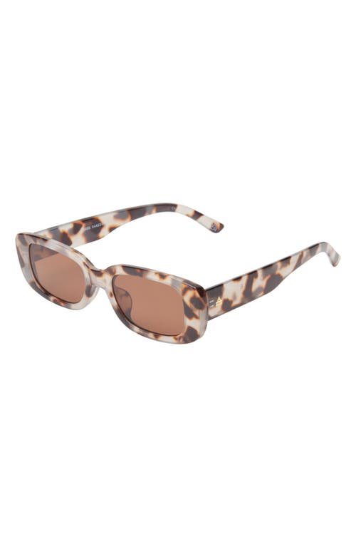 Aire Ceres 51mm Rectangular Sunglasses In Charcoal Tort/brown Mono