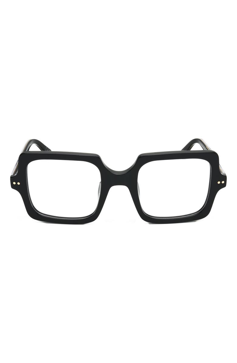 Marni Square Reading Glasses, Main, color, Black
