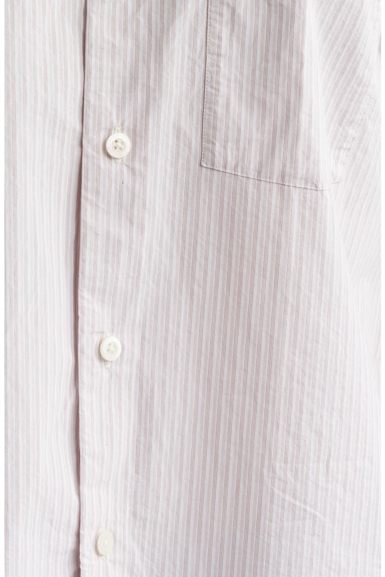 Mini Shirting Stripe Short Sleeve Cotton Poplin Shirt, Alternate, color, MINI SHIRTING STRIPE