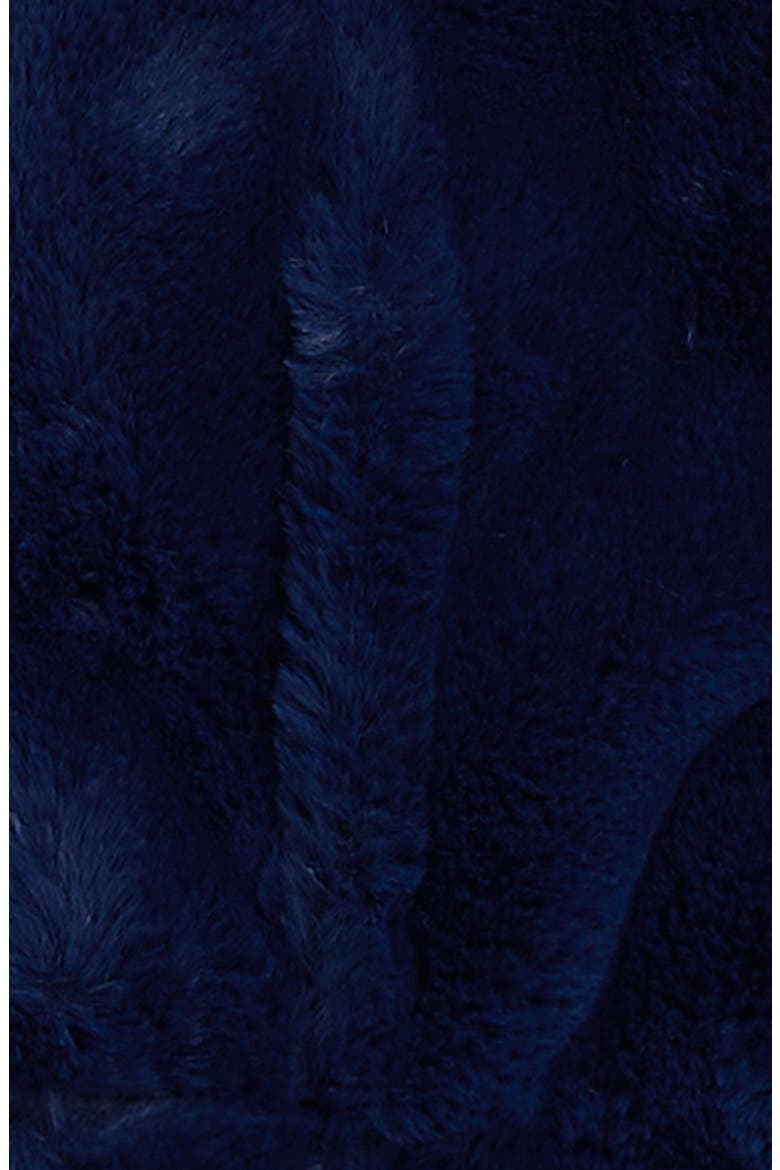 Kids' Cow Print Faux Fur Trucker Jacket, Alternate, color, SAPPHIRE