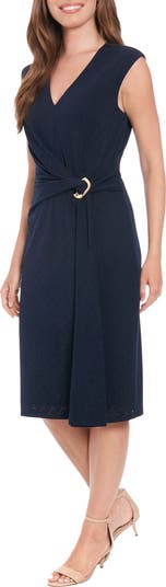 Sleeveless Twisted Waist Midi Dress