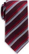 Oak Hill Premium by DXL Big & Tall Striped Silk Tie