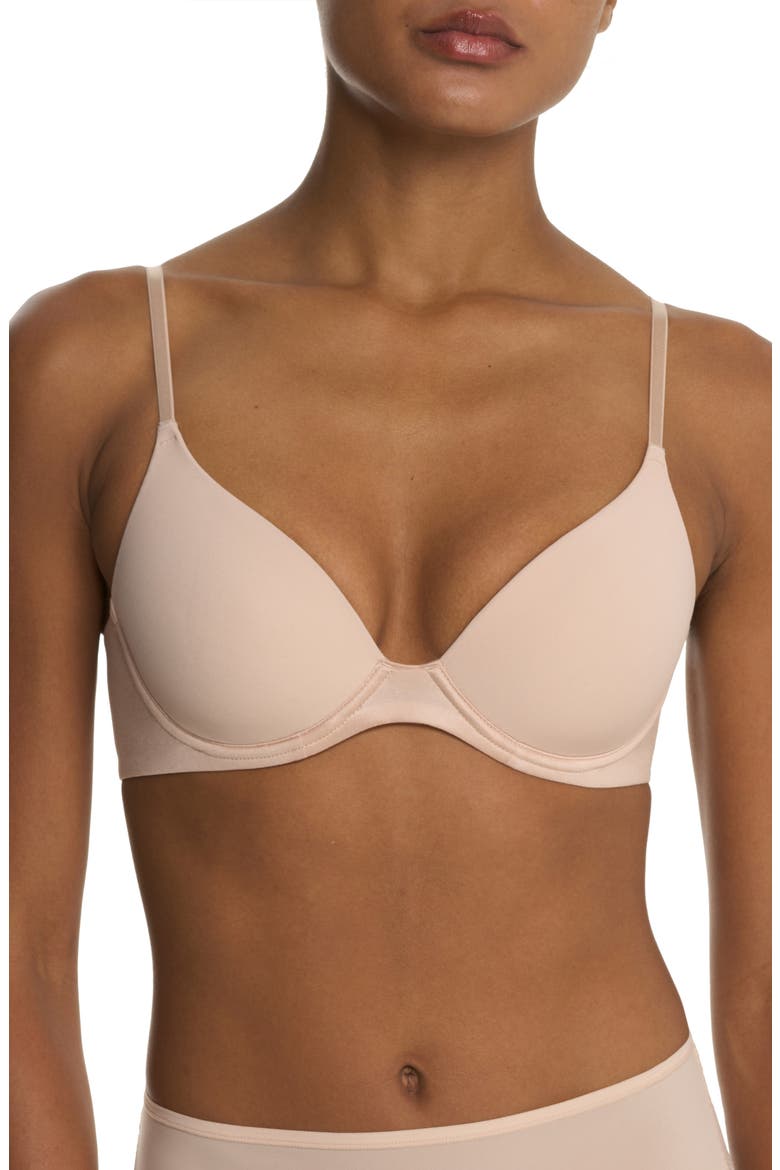 Soft Focus Comfort Underwire Convertible Demi Bra, Main, color, LIGHT MOCHA