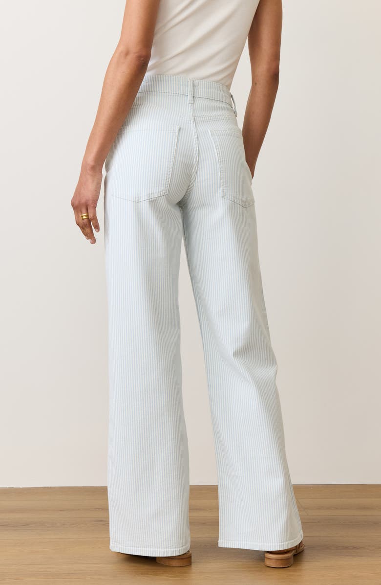 Marine Layer Railroad Stripe Wide Leg Jeans, Alternate, color, Railroad Stripe