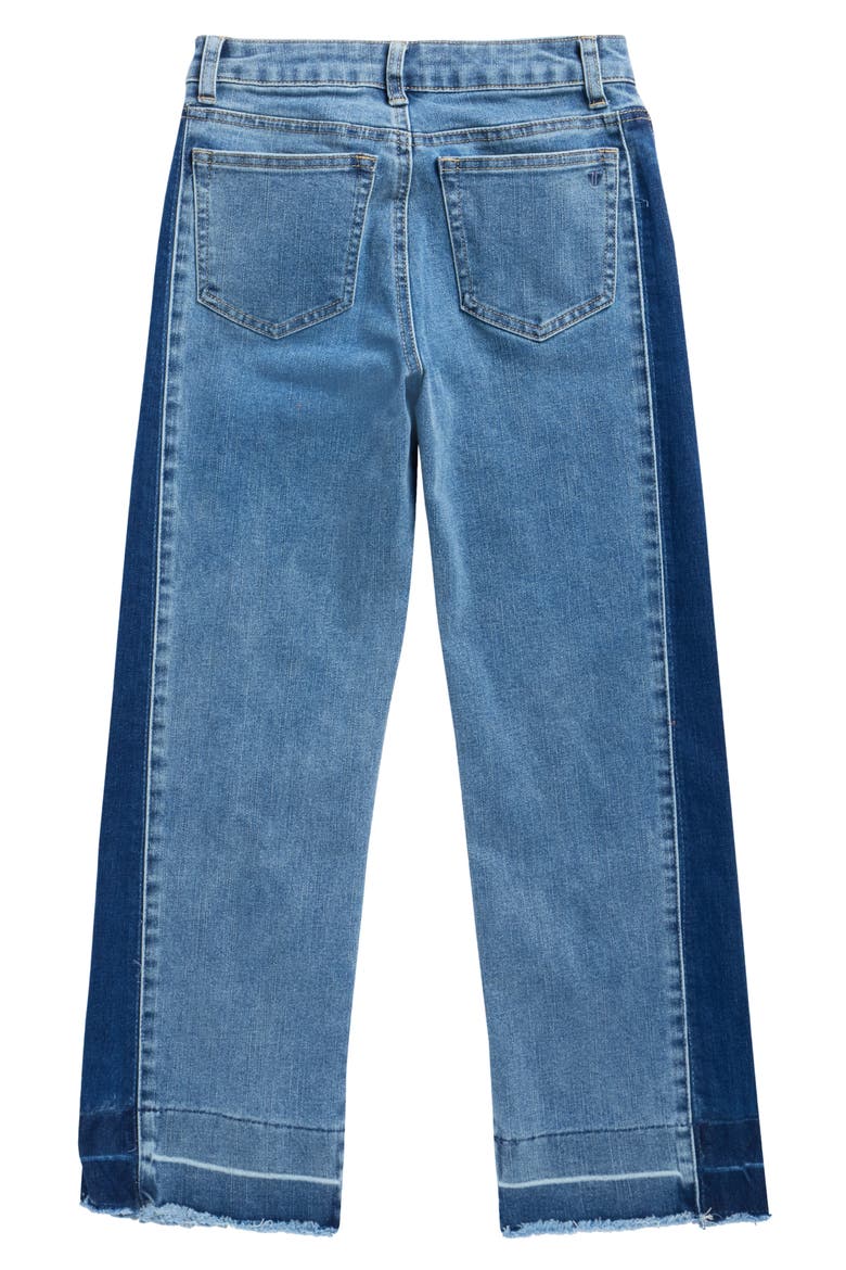 Kids' Two-Tone Relaxed Straight Leg Jeans, Alternate, color, TWO TONED INDIGO